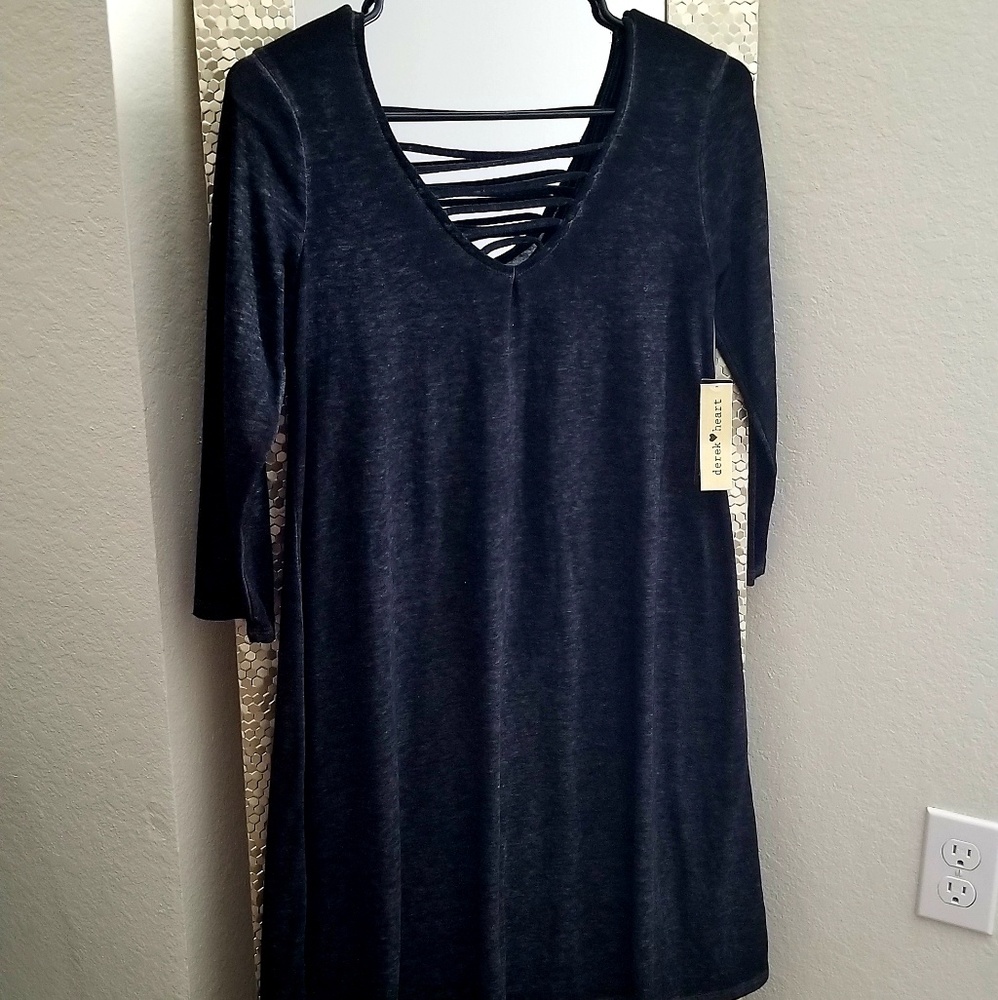 Gray long Sleeve dress,